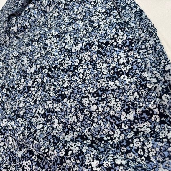 J Jill Jacket Womens 2X Blue Quilted Floral Button Up Granny Boho Long Sleeve - Picture 8 of 13